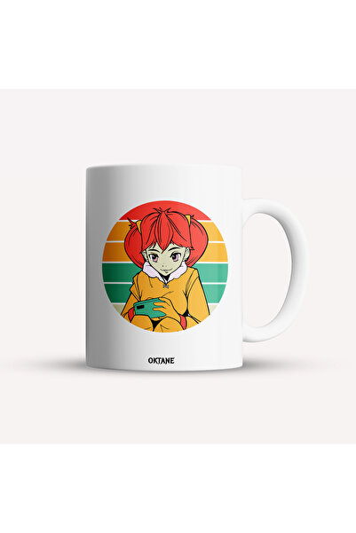 OEM Cană albă personalizată cu anime și telefon, INOVATIX®. 330 ml