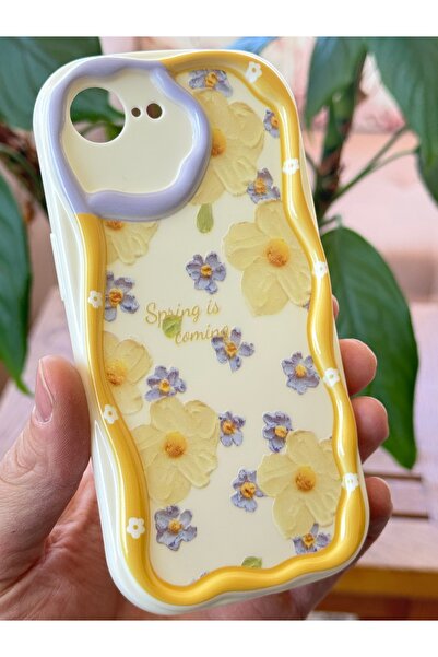 Fibaks Case for Apple iPhone 16E Design Patterned Camera Protection Daisy Flower Color Silicone Cover