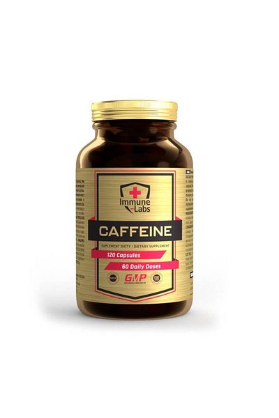 Immune Labs Cafeina 200mg, 120 capsule, Immune Labs, Supliment alimentar pentru energie