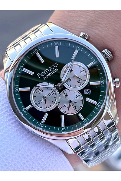 Ferrucci Steel Cord Internal Functions Active 30 Mt Water Resistant Men's Wristwatch F.Fg03550.02