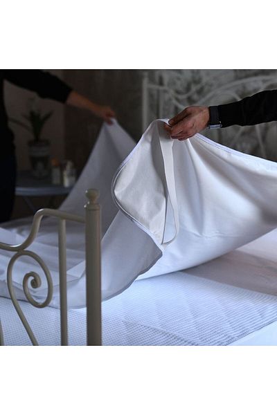 Homibon Waterproof mattress protector, Cotton, White, 180x200 cm