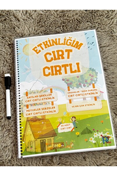Renkli Zeka Cırt Cırtlı Eğitici Etkinlik Yırtılmaz Yıpranmaz Yaz Sil ( 2 - 5 ...