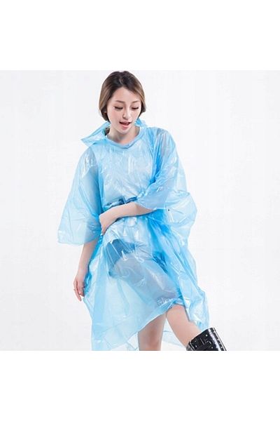 zola Pelerina de ploaie cu gluga, marime universala, unica folosiNta, unisex, albastru