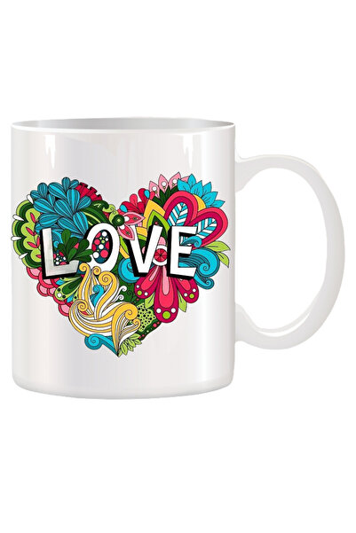 OEM Εξατομικευμένη λευκή κούπα LOVE, INOVATIX®. 330ml