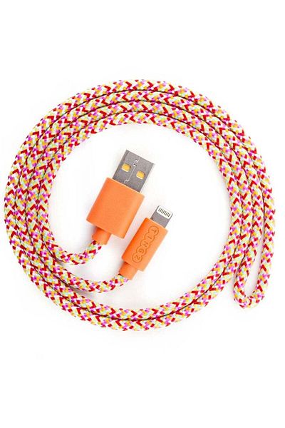 Tingz 1M Braided Lightning Cable colorful (MFI-Certified)