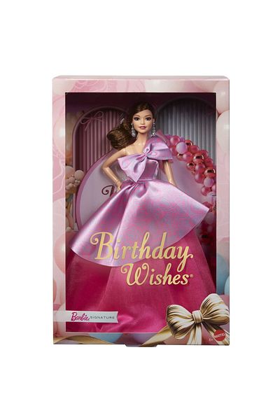 Barbie papusa barbie birthday wishes satena cu rochie roz