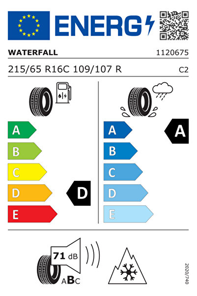 waterfall 215/65 R16C 109/107R Eco Winter Hafif Ticari Kış Lastiği (2024 Üretim)