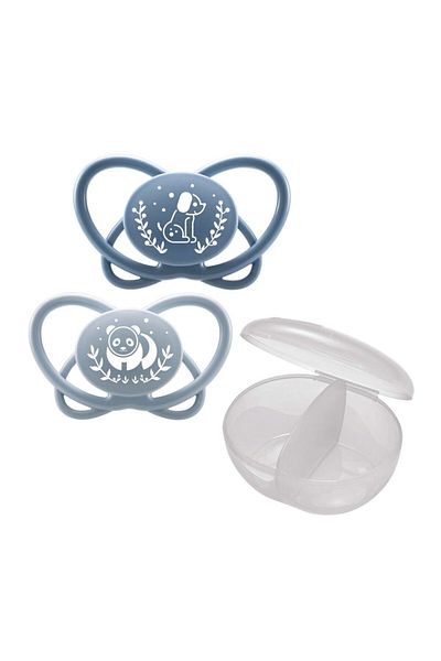 Nip First Moment Soother / My Butterfly / Silicone / Light Blue & Blue 0-6M