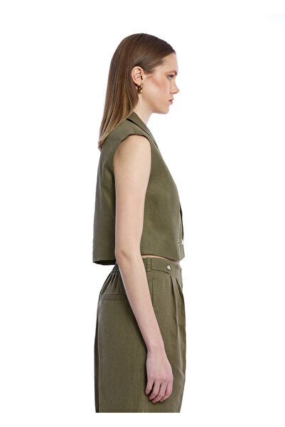 Knitss Khaki Linen Vest