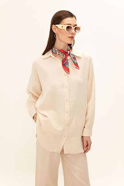 Olcay Παντελόνι Πουκάμισο Βαμβακερό Φαρδύ Σετ ΜΠΕΖ 9311-TK