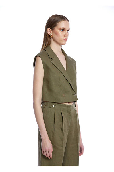Knitss Khaki Linen Vest