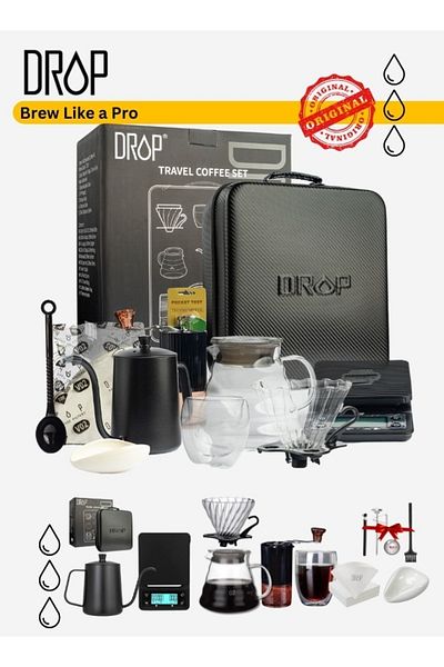 Drop V60 Set Coffee Set Of 12 Piece Pour Over Coffee Maker Complete Drip Coffee Set With Tool Case