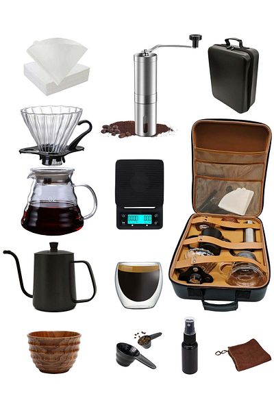 Drop Perfin V60 Coffee Drip Kit - 12 Pieces Pour Over Espresso Kit