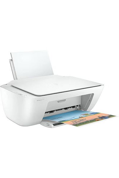 HP طابعة ديسك جيت 2320 الكل في واحد، بمنفذ USB، طابعة صغيرة للطباعة والمسح الضوئي والنسخ - 7WN42B أبيض
