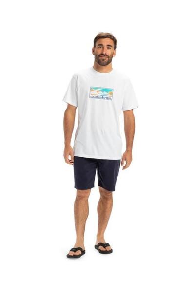 Quiksilver Eqyzt08045-908 Ev Gradient Box Ss Men's Sports T-Shirt White