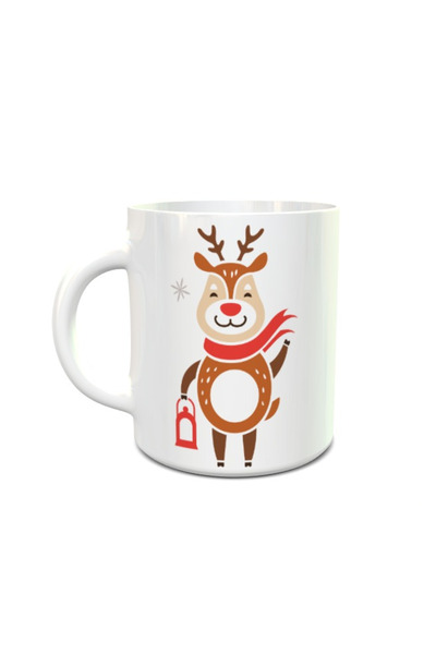 OEM Cană personalizată albă cu ren, INOVATIX®. 330 ml