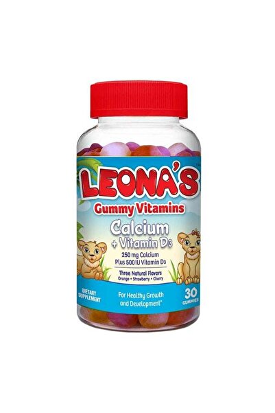 LEONAS حلوى ليونا بالكالسيوم وفيتامين د3، 30 قطعة