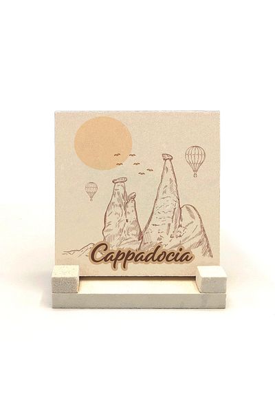 Sadrazam Cappadocia Visual Printed Natural Stone Desktop (10 X 10 Krt-162)