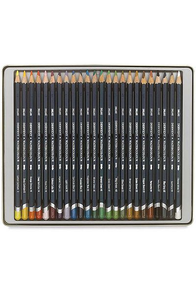 Derwent Watercolor Watercolor Pen 24 Colors Metal Box Set
