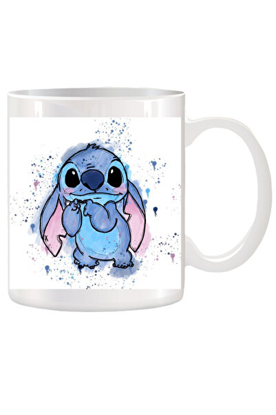 OEM Cană albă personalizată Stitch (Lilo & Stitch), INOVATIX®. 330 ml