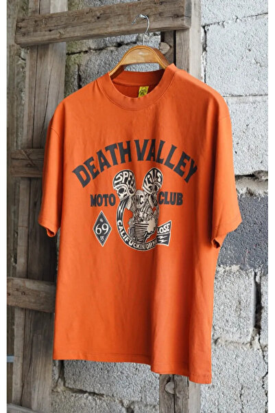 Overdrive Death Valley Oversize Unisex Orange T-Shirt