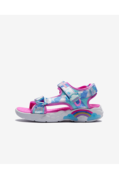 SKECHERS RAİNBOW RACER SANDALS - SUMMER Büyük Kız Çocuk Mavi Işıklı Sandalet ...
