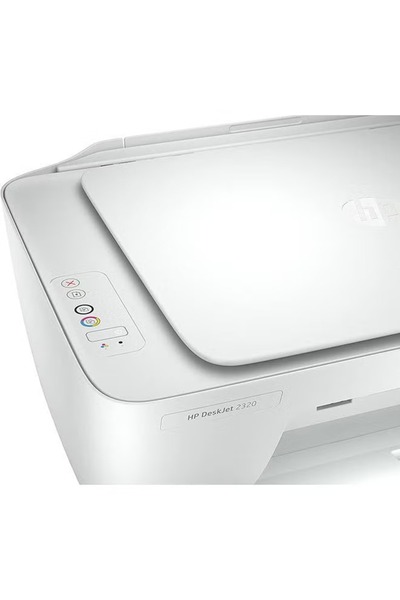 HP طابعة ديسك جيت 2320 الكل في واحد، بمنفذ USB، طابعة صغيرة للطباعة والمسح الضوئي والنسخ - 7WN42B أبيض