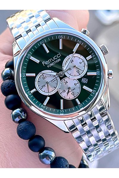 Ferrucci Steel Cord Internal Functions Active 30 Mt Water Resistant Men's Wristwatch F.Fg03550.02