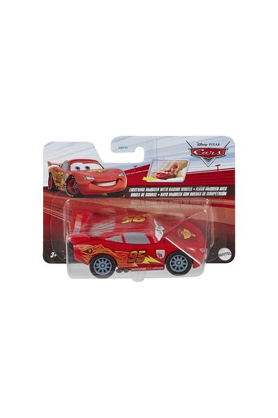 mattel Cars Lightning McQueen Pullback Car with Racing Wheels 1:43 Scale