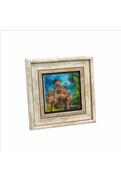 Sadrazam Natural Stone Painting with Dutch Visual Print (20 X 20 Krg-29)