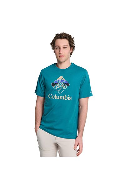 Columbia CSC M Heavenly Stacked Gem SS تي شيرت Erkek Kısa Kollu Tişört CS0413