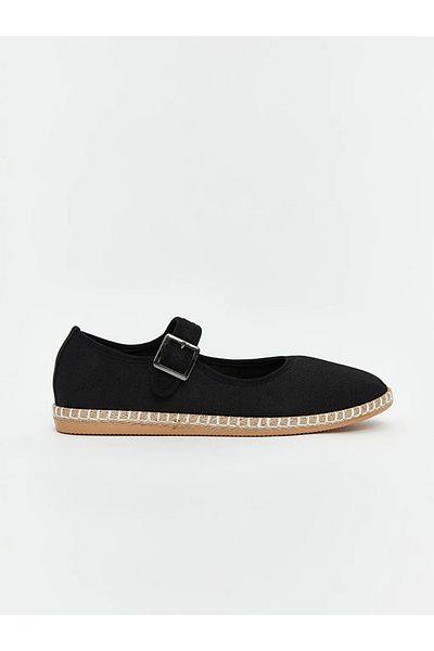 LC Waikiki Beige Straw Sole Women's Ballerinas
