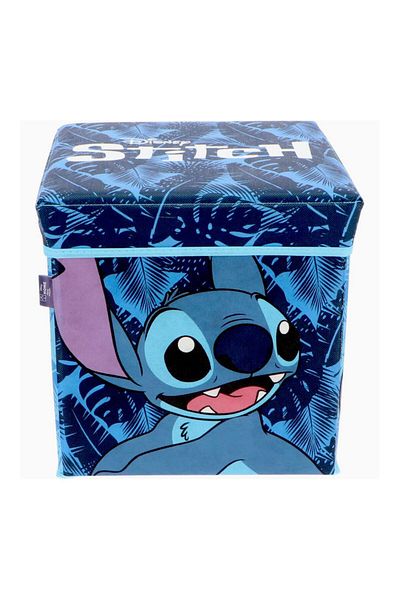 Stitch Folding Stool with Storage Space, Box Type, Multicolor, Maximum 80 kg, 30x30x30 cm, Stitch