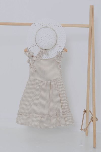 TOFİSA Rochie pentru fetiță cu pălărie de piatră - 27050