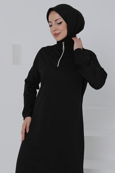 TOFİSA Rochie cu fermoar neagră - 27046