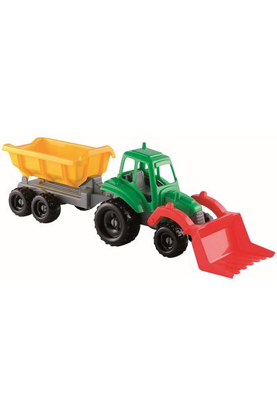 Simba Ecoiffier jucarie tractor cu remorca 52cm