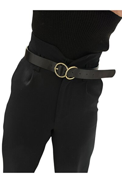 MyladyAccessoriess Curea de mărime medie cu detaliu inel de culoare aurie (95...