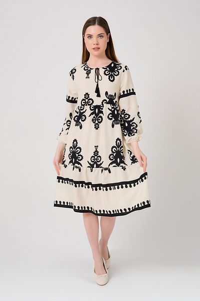 DEVRAN V-Neck Cotton Viscose Dress