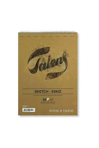 Talens Sketchpad A3 Top Spiral 90 Gr 50 Yp