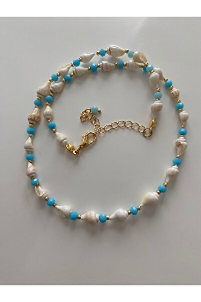 LUCK Women's Crystal Beaded Conch Natural Stone Necklace