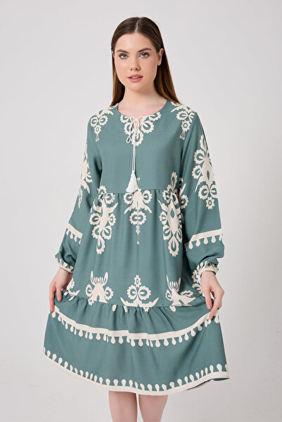 DEVRAN Φόρεμα V-Neck Cotton Viscose