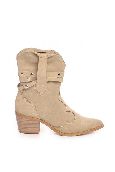 Vanilla Days Emira Nude Suede Heels