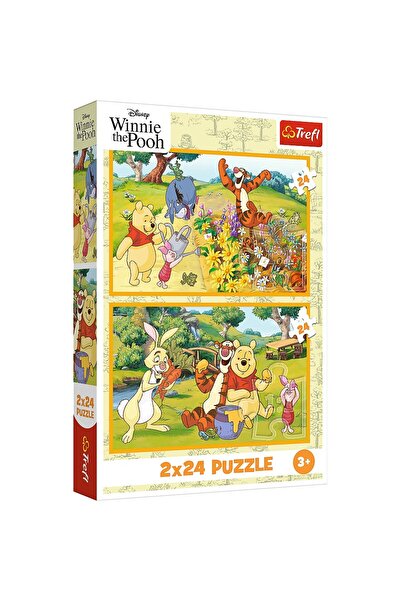 Trefl Puzzle 2x24 Disney Winnie The Pooh Zi De Joaca Cu Winnie Si Prietenii