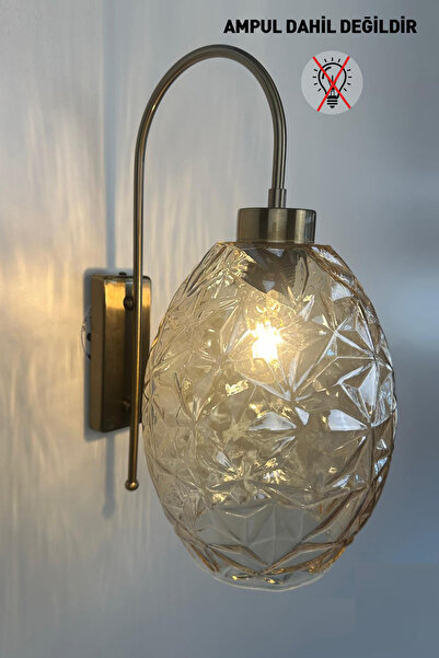 Bamyum Veltro Honey Color Glass Sconce Wall Lamp Modern Hotel Cafe Vintage Living Room Bedroom Staircase Retro