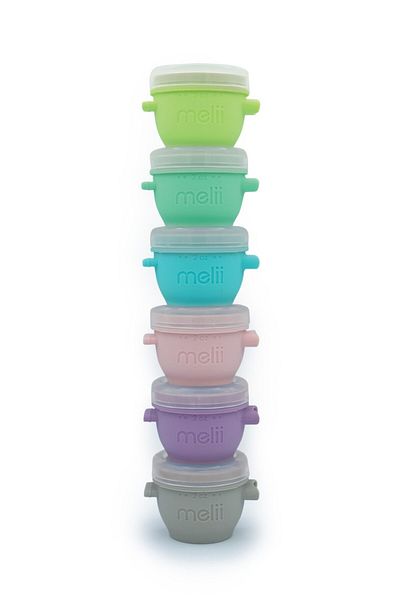 Melii SET OF 6 SNAP&GO SILICONE CONTAINERS, MELII, 59 ML