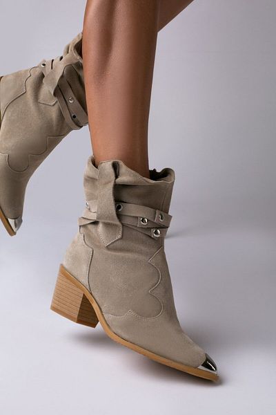 Vanilla Days Emira Suede Boots with Silver Accessories - Vanilla Days