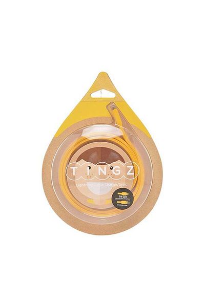 Tingz Silicon Cable 70CM MFI Lightning to USB Cable Yellow