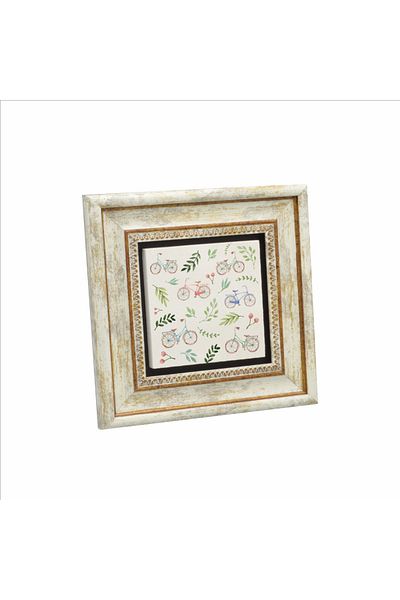 Sadrazam Natural Stone Painting with Dutch Bicycle Image Printed (20 X 20 Krg-37)