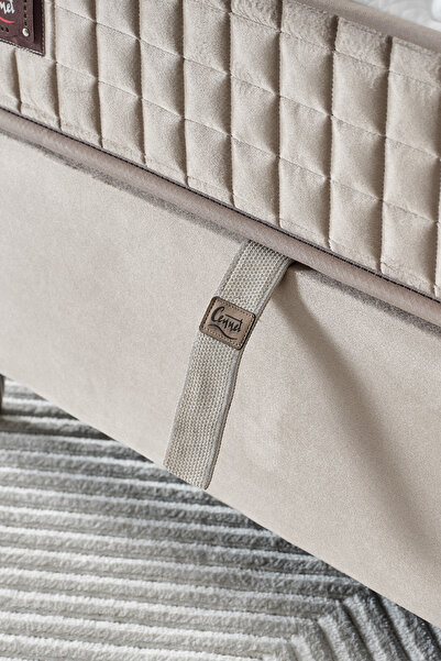 CENNET YATAK Manolya Tek Kişilik Sandıklı Baza ve Başlık Takımı 2’li Set