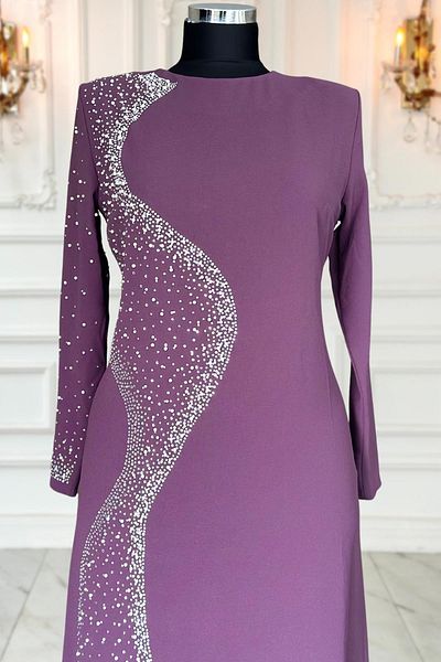 Modaviki Βραδινό φόρεμα Didar Hijab Lavender ISR1034